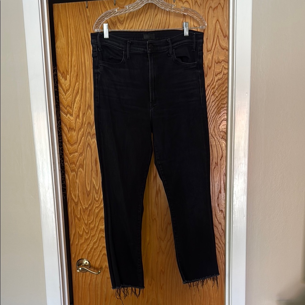 MOTHER Hustler Ankle Black Jeans